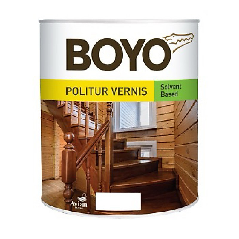 CAT POLITUR PLITUR VERNIS PERNIS KAYU BOYO 1/2 Liter PERNIS KUSEN PINTU MEJA KURSI LEMARI JENDELA