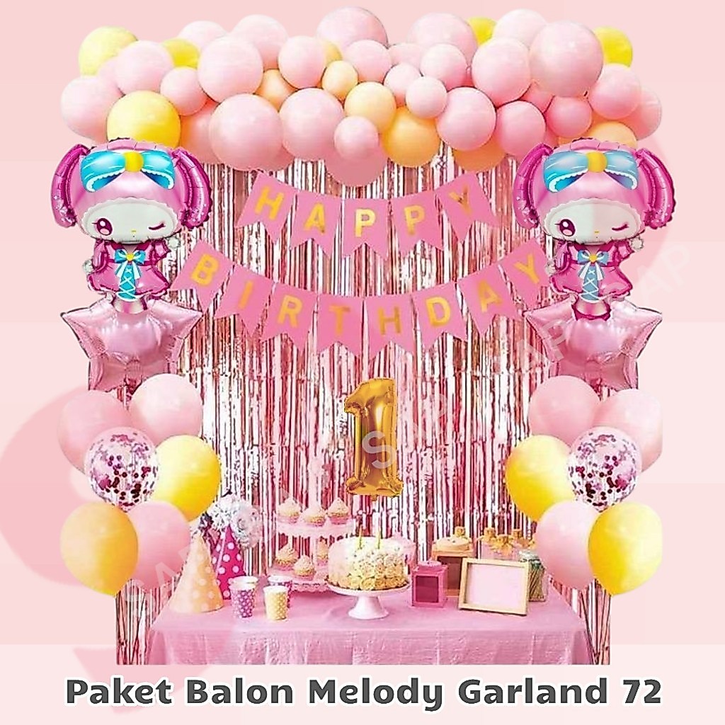 PAKET BALON MELODY GARLAND 72