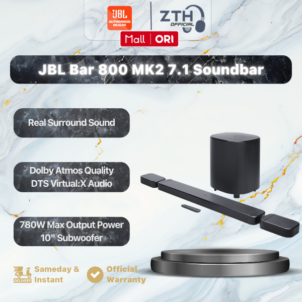 JBL Bar 800 MK2 7.1 Channel Soundbar Speakers Dolby Atmos  DTS Virtual