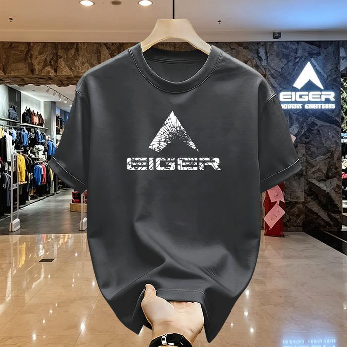 Kaos Pria EIGER Putih Broken Glass Logo Original - T-Shirt Pria Lengan Pendek Desain Unik & Keren un