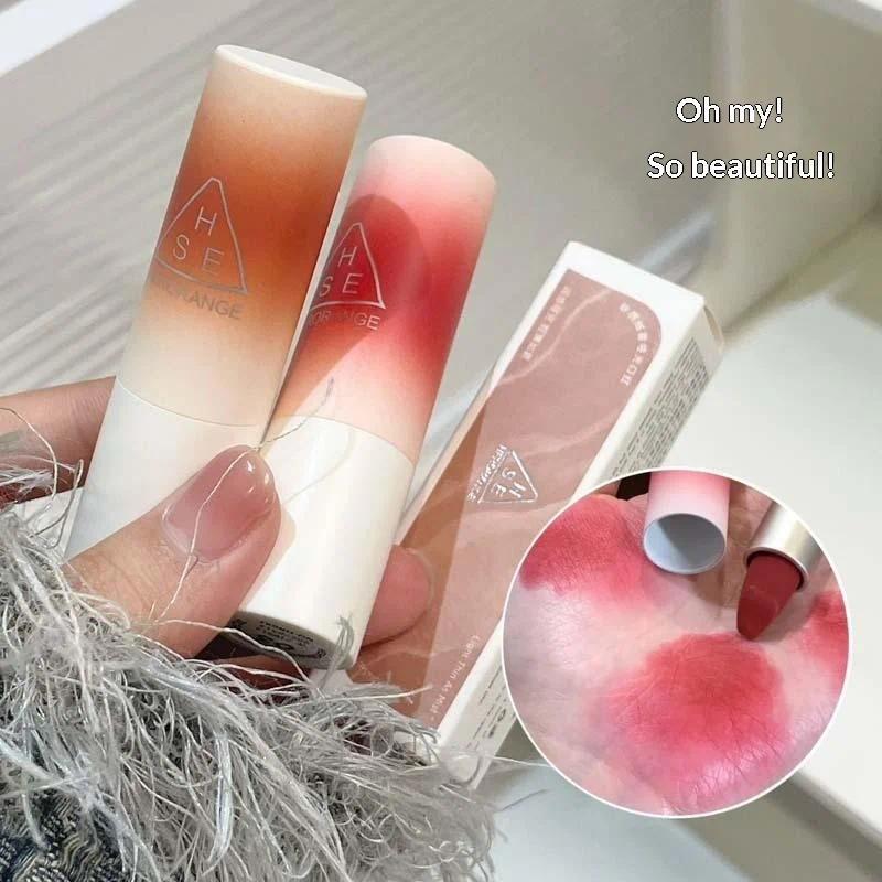 Lipstik HERORANGE Yarn Felt Velvet Fog Matte, Lipstik Warna Velvet Tahan Lama, Mencerahkan dan Menga