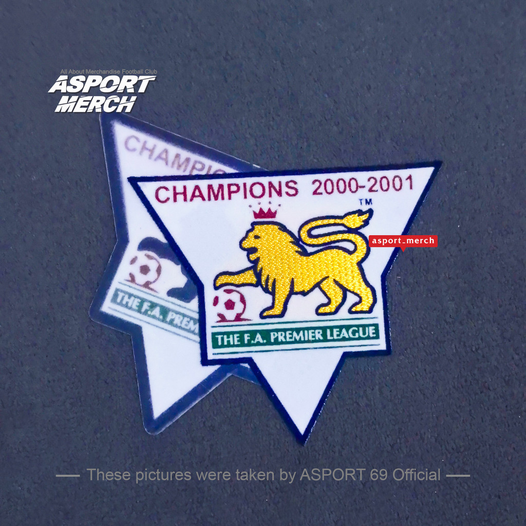 PATCH MAN UNITED EPL 2000 2001 CHAMPION PATCH BADGE EPL 2000 2001 CHAMPION FLOCK 3D REPRO