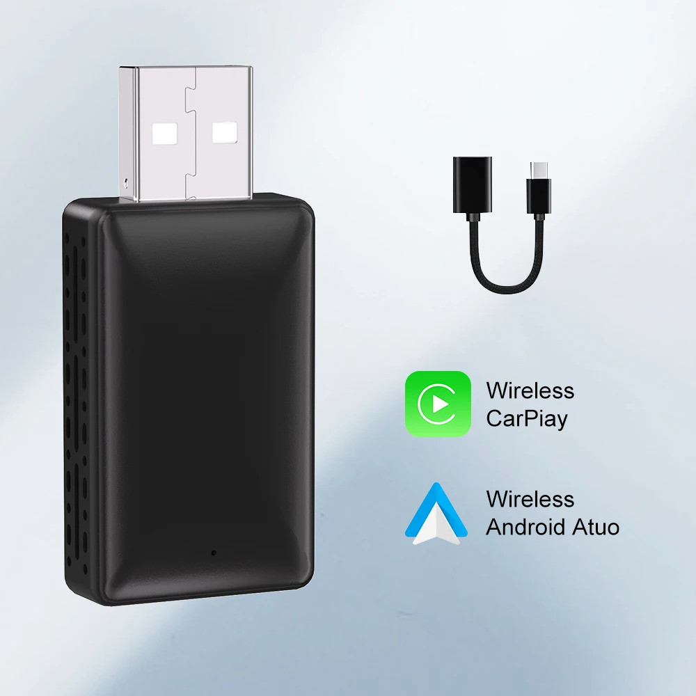 Adaptor Nirkabel Carplay Car Play Android Auto Smart AI Box untuk Mobil OEM, Mengubah Android Auto B