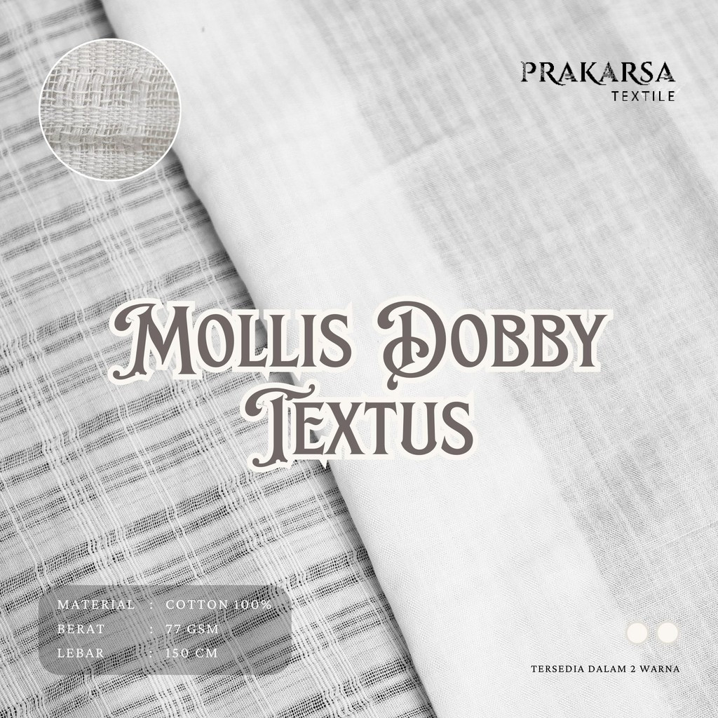 KAIN MOLLIS DOBBY TEXTUS KATUN PREMIUM UNTUK MUKENA TUNIK PASHMINA