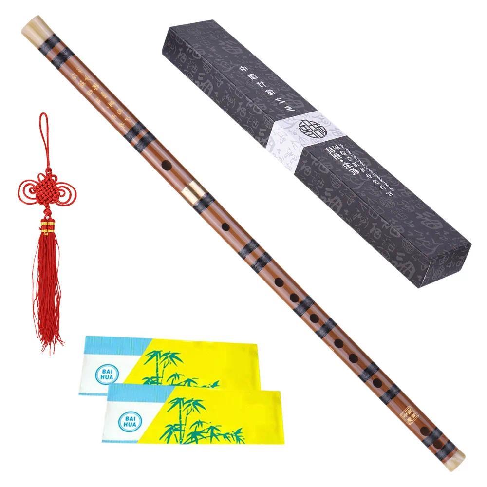 Pluggable Bitter Bamboo Flute zi Trational Handmade inese Musical Woodwind trument Key C/D/G Profess