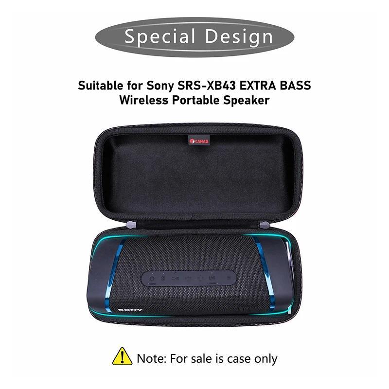 XANAD EVA Hard Case untuk Sony SRS-XB43 Extra BASS Speaker Nirkabel Portabel Tas Penyimpanan Pelindu