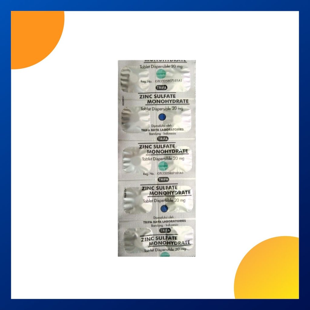 Zinc Sulfate Trifa 20 Mg Strip 10 Tablet