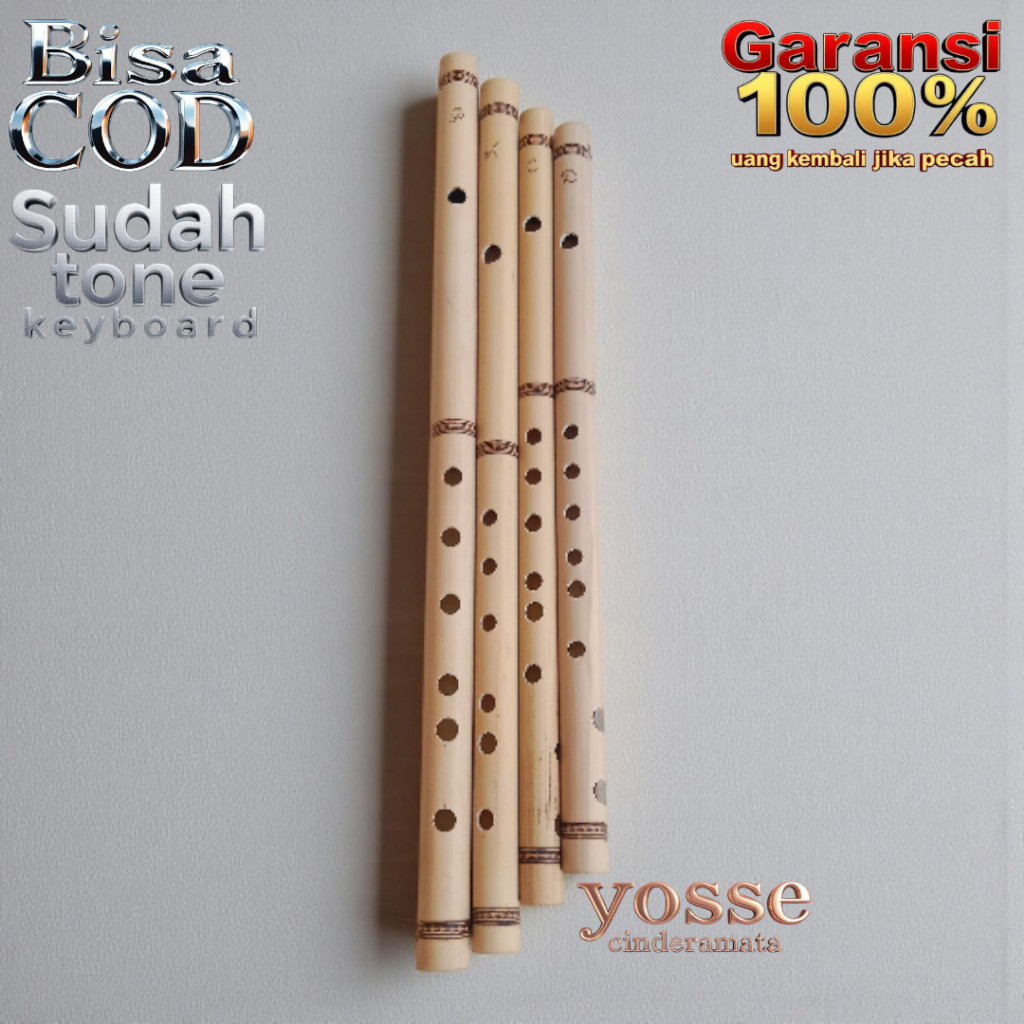 Suling Dangdut Bambu 1 Set Nada A C D G Kualitas Tune Keyboard Packing Rapi Dan Cantik     Berkualit