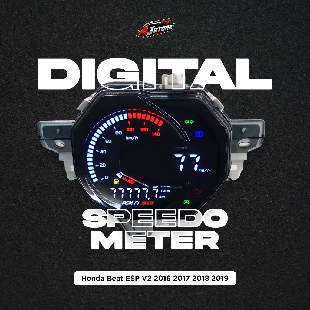 Speedometer Digital Honda Beat ESP V2 2016 2017 2018 2019 Full LED Plug Play