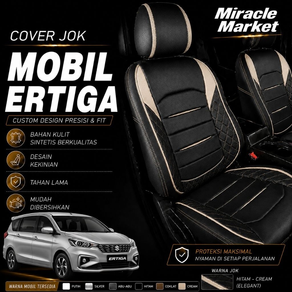 Sarung Jok Mobil Ertiga Lama  Custom 3 Baris || Jahitan Rapi  Berkualitas