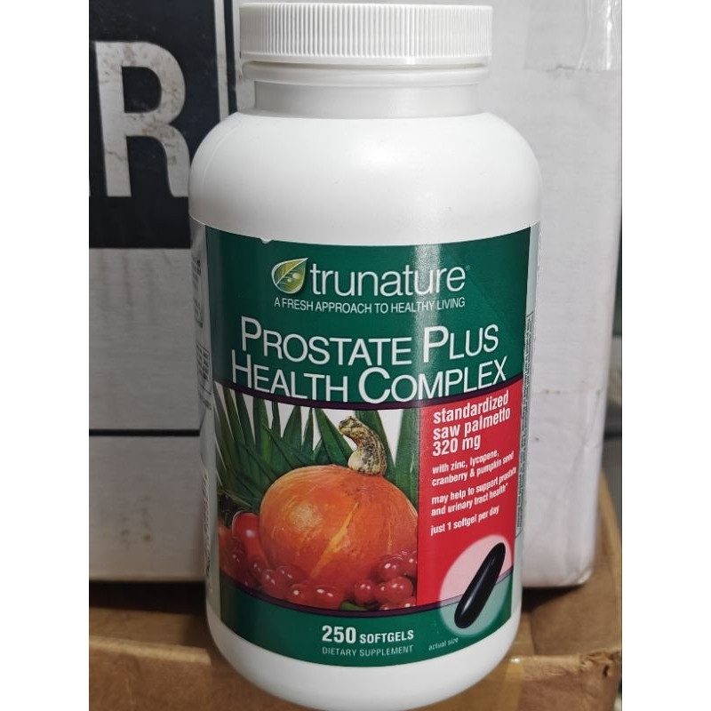 TruNature Prostate plus Health complex 250 softgel with saw palmetto zinc lycopene adult mens multi