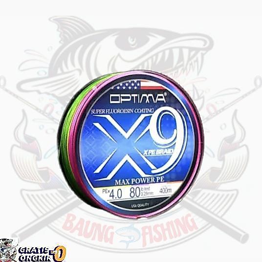 Senar pe x9 optima max power flouresin 200m 400m