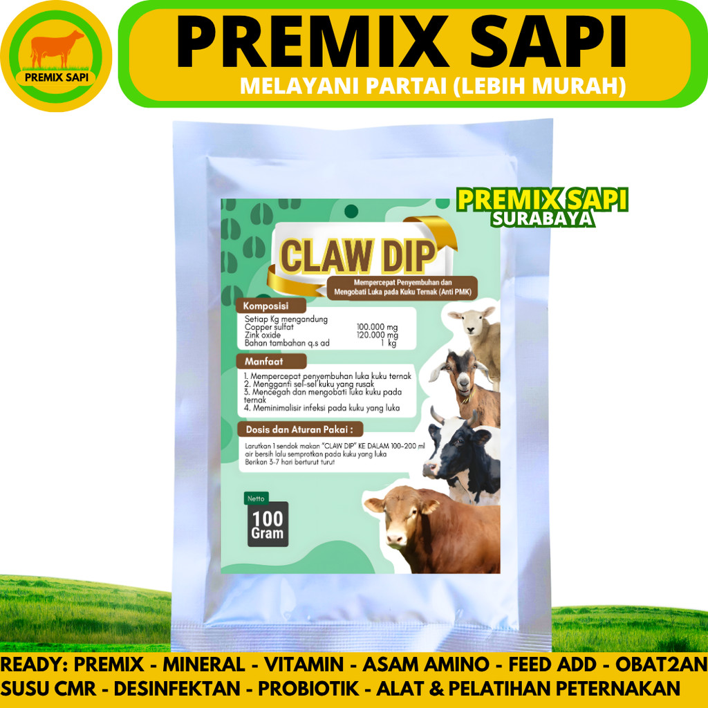CLAW DIP 100 GRAM - Obat Kuku Sapi - Mengobati Luka Kuku Teracak & Kulit Sapi - Mencegah Infeksi Kuk