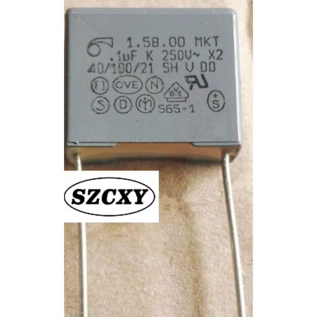 

20PCS/Safety correction X2 thin film capacitor R58 104 0.1uf 250vAC 100nf P=15mm