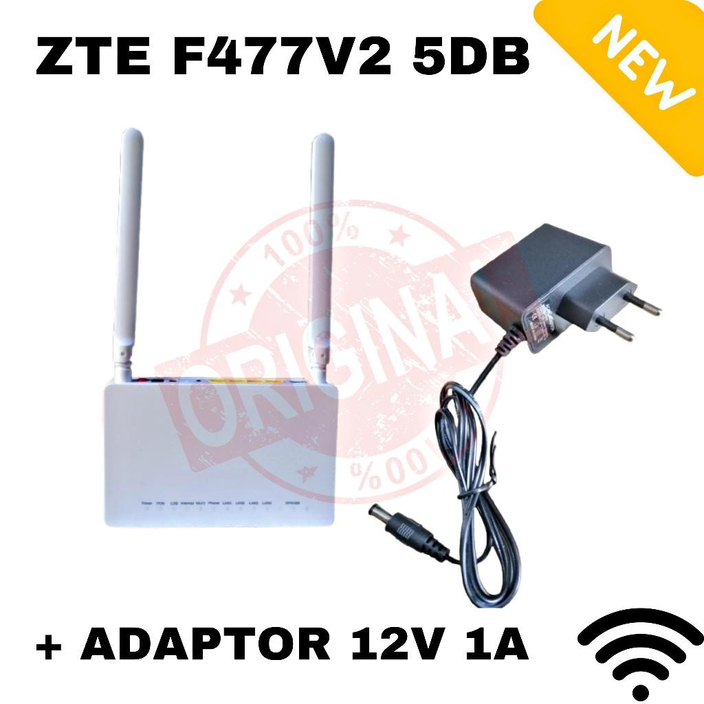 ZTE F477V2 5DB ONT Second + Adaptor