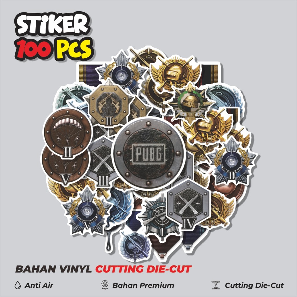 

Terbaru! 50 pcs Stiker Game PUBG MEDALS Dekorasi Lucu Kreatif untuk Notebook, Skateboard, HP