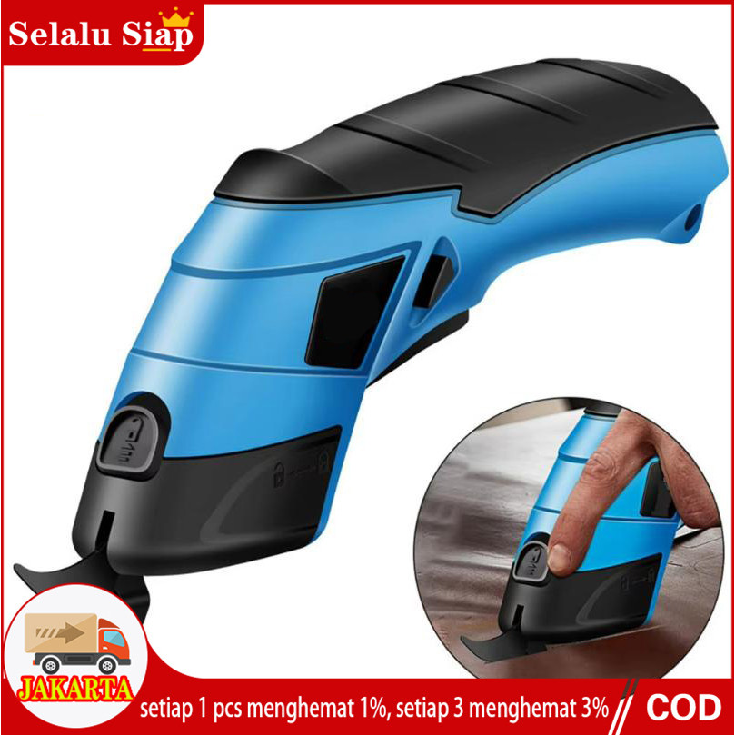 

Gunting Potong Kain Kertas Karpet PVC Rechargeable Elektrik Scissor Cutter Portable Multifungsi Untuk Karton Kain Kulit