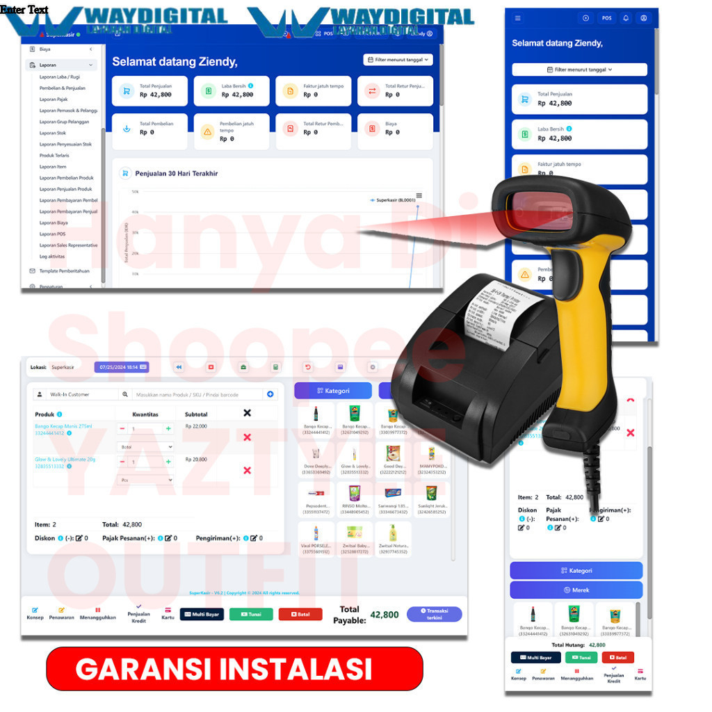 (PROMO) Aplikasi Kasir Grosir Eceran SuperKasir Aplikasi Kasir Lengkap (Source Code) Aplikasi Akunta