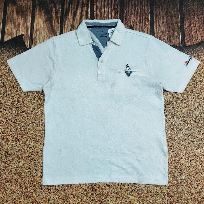 kaos kerah pria putih CARIBBEAN JOE kaos polo pria murah bagus size M