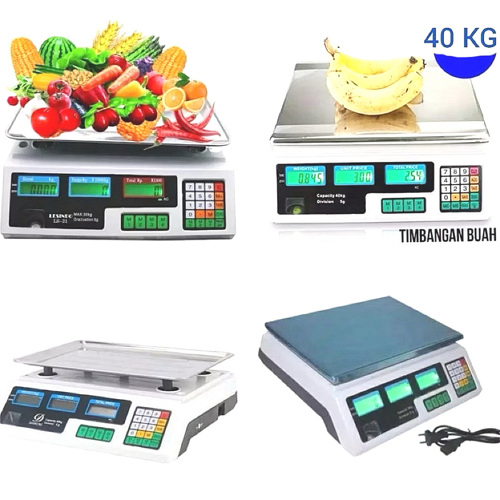 OMICKO Timbangan Digital OM 7905 40kg 40 Kg 40 Kilo Timbangan Digital Duduk Buah Sayur Laundry Doubl