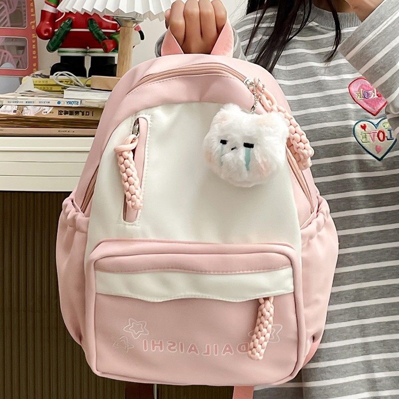 BL29WS Tas Ransel Wanita Anti Air Tas Sekolah Kecil Korea Siswa Lucu Tas Ransel Mini Wanita Cantik T