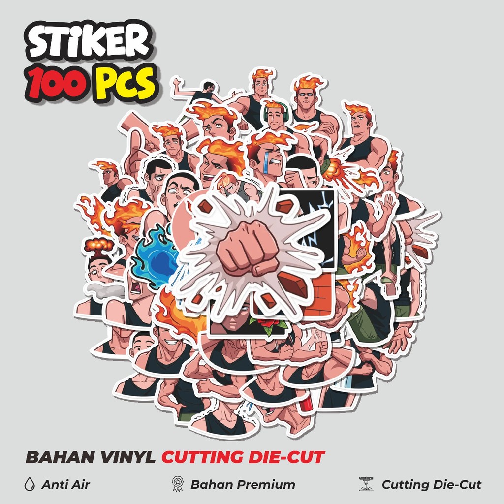 

Terbaru! 50 pcs Stiker Sasper The Gym Guy Dekorasi Lucu Kreatif untuk Notebook, Skateboard, HP
