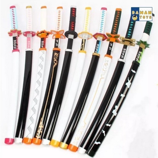 TERASHOP Senjata Cosplay Pedang Katana Demon Slayer Mainan Pedang Nichirin Tanjiro Kimetsu No Yaiba 