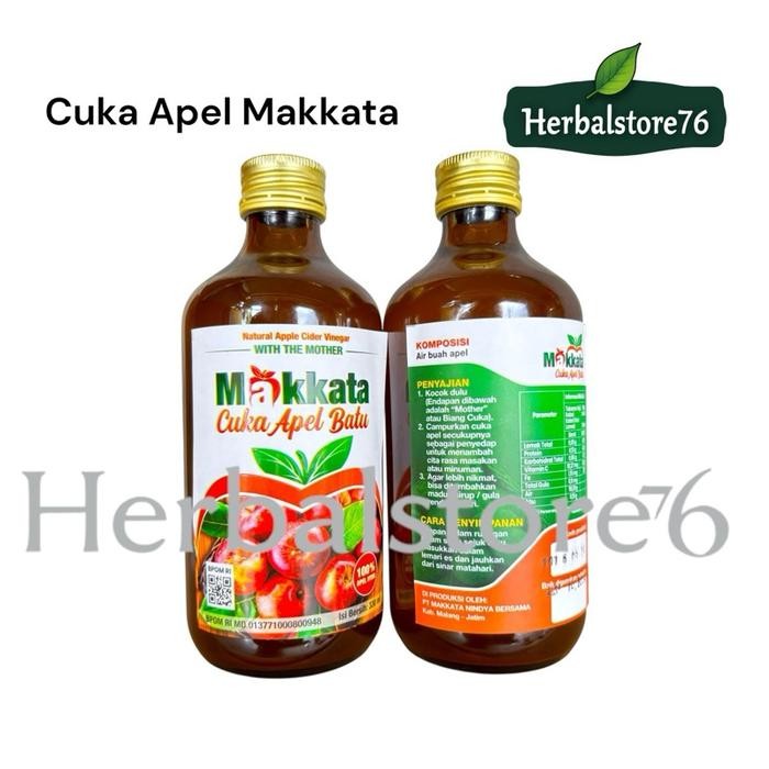 

HOT PRODUK Cuka Apel Makkata With The Mother 330ml Natural Apple Cider Vinegar
