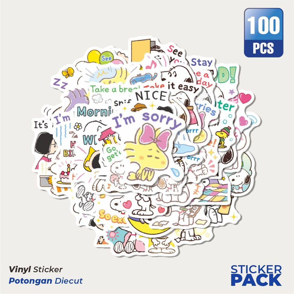 

Terbaru! 50 pcs Stiker Kartun Snoopy V4 Dekorasi Lucu Kreatif untuk Notebook, Skateboard, HP