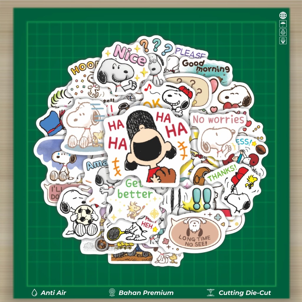 

HOT 50 PCS STIKER Stiker Kartun Snoopy V25 Stiker Fashion Cars Decal Dingin Kartu Album Custom Vinyl Anti Air- Sticker Aesthetic Buku Journal Koper Casing HP Tablet Laptop Helm Motor Botol Minum
