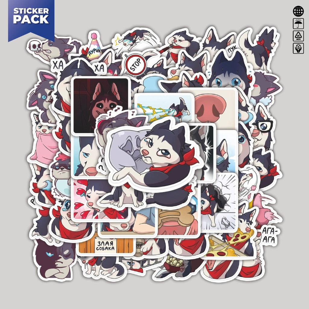 

[100PCS]Stiker Pack Stiker Funny Karakter Luck The Husk Aesthetic Vinyl Anti Air Dekorasi Sticker Laptop Buku Journal Koper Helm Casing HP Gitar Helm Skateboard