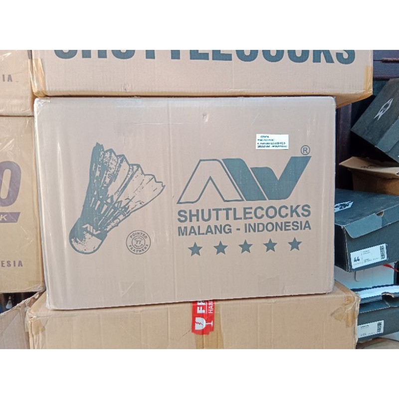 SHUTTLECOCK BADMINTON AW WA HITAM 1 DUS ISI 50 SLOP