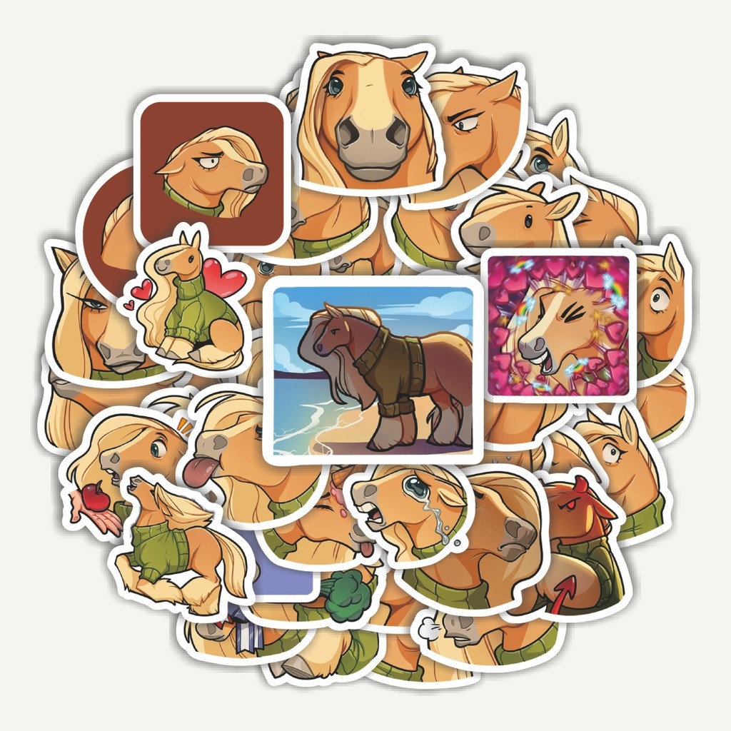 

Sticker Pack Stiker Kartun Caramel The Horse | Sticker TUMBLR | Stiker LAPTOP KOPER HELM