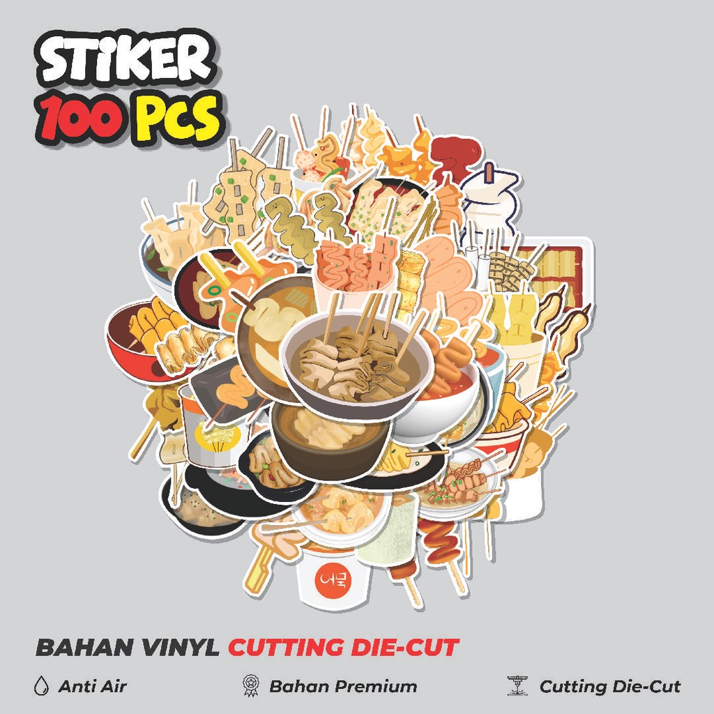 

Terbaru! 50 pcs Stiker Makanan Odeng Dekorasi Lucu Kreatif untuk Notebook, Skateboard, HP