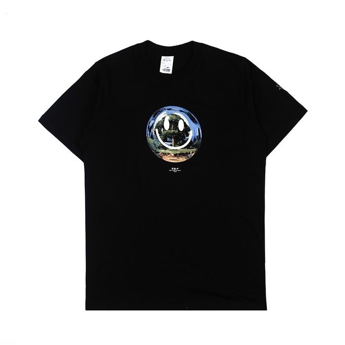 (COD) TM420 Smiley World T-Shirt (Cotton Combed 24s Bahan Kain Tebal Senyum Terus) - M