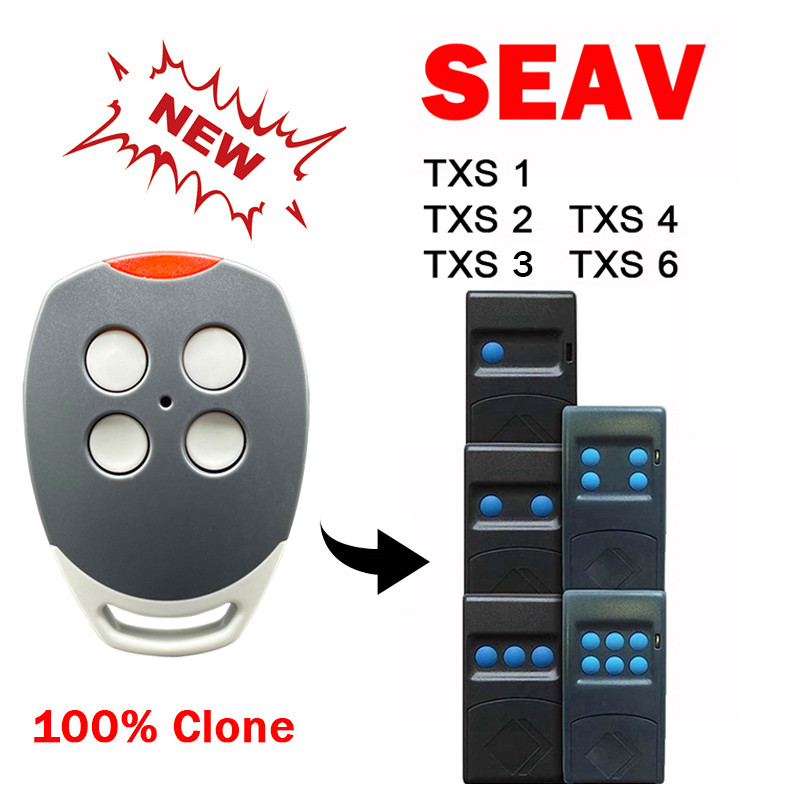 For SEAV TXS 1/2/3/4/6 TXS1 TXS2 TXS3 TXS4 TXS6 Garage Door Opener Duplicator 433MHz Fixed Code Clon