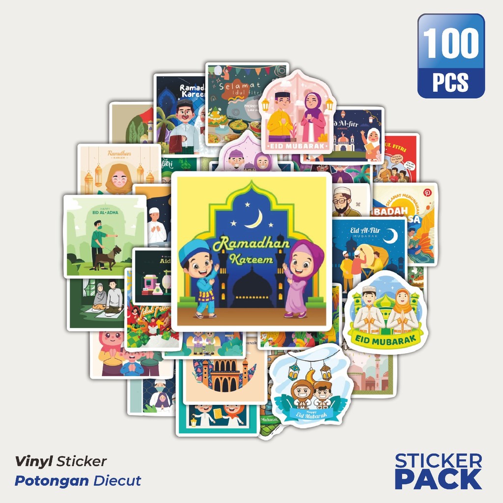 

Stiker Vinyl Stiker Tema Idul Fitri V1 Waterproof Aesthetic- Untuk Laptop, Motor, dan Helm - Paper Stationery Pack