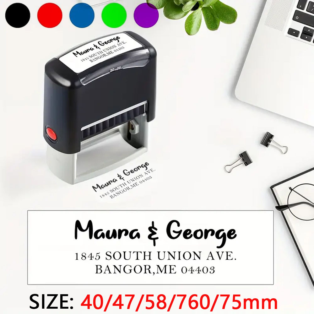 

Custom Signature Stamps Self-Inking Stamp Personalized Address Name Hand Writting Rubber Stamps Custom Logo Stamp for Business