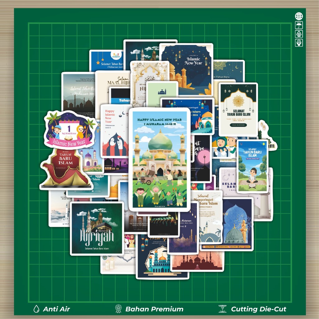 

HOT 50 PCS STIKER Stiker Tema Tahun Baru Hijriah Stiker Fashion Cars Decal Dingin Kartu Album Custom Vinyl Anti Air- Sticker Aesthetic Buku Journal Koper Casing HP Tablet Laptop Helm Motor Botol Minum