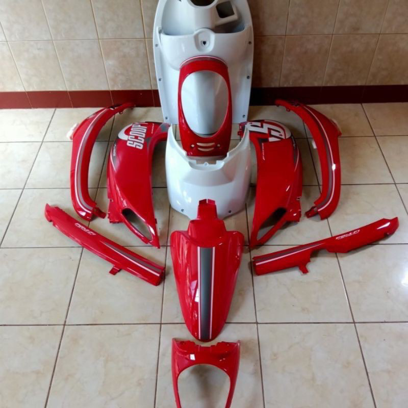 cover body set scoopy fi esp tahun 2013 2014 2015 2016 warna merah putih