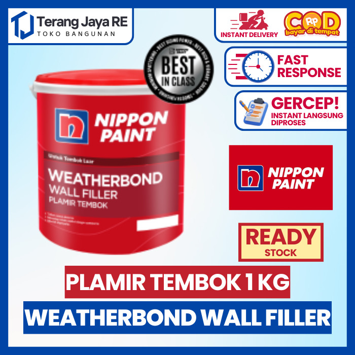 Plamir Tembok Weatherbond Wall Filler 1 KG - NIPPON PAINT