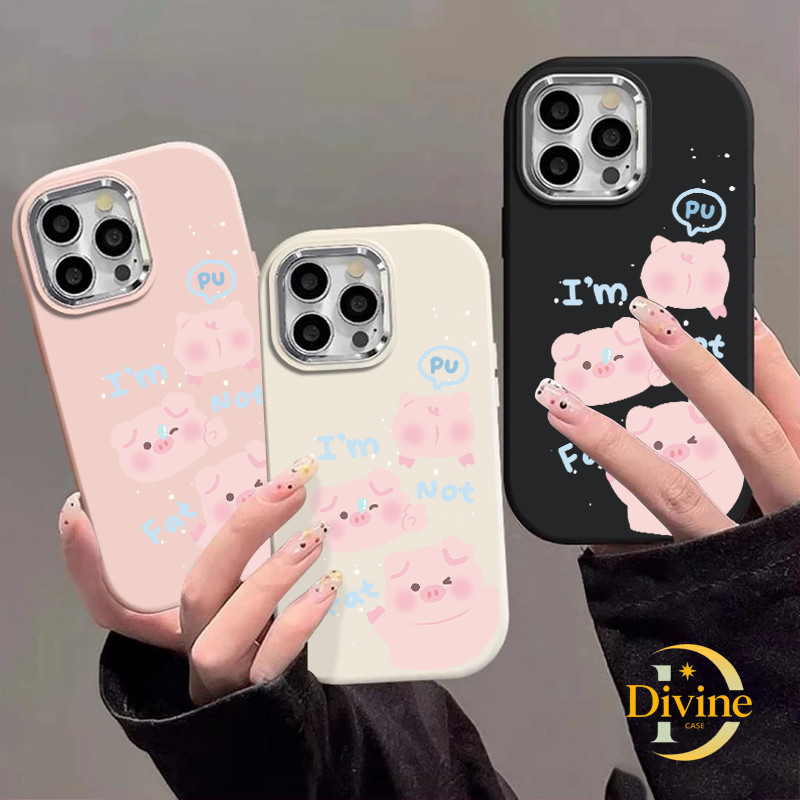 Casing IPhone Babi hidung meler Soft Case Lucu Chubby Case Fashion Cocok untuk iPhone 11 12 13 14 15