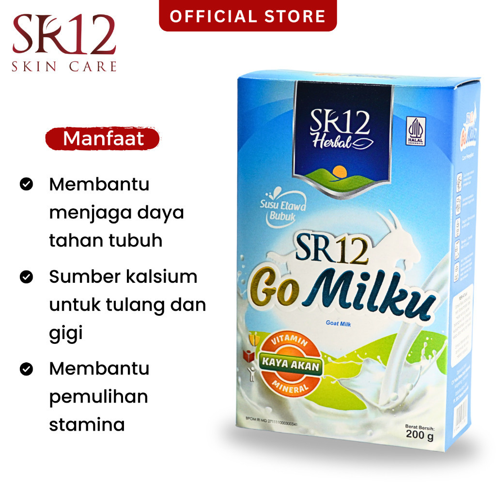

SR12 Go Milku 200gr Susu Etawa Gomilku SR12 Susu Kambing Etawa Bubuk Kaya Manfaat untuk Kesehatan Minuman Nutrisi Tinggi Anak & Dewasa