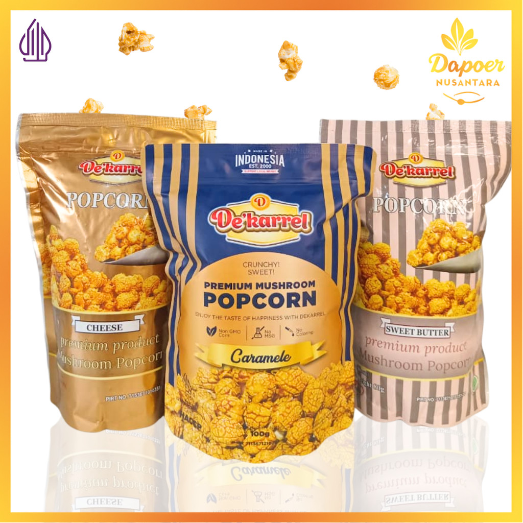 

Popcorn Caramel Sweet Corn Halal praktis enak dan gurih merk Dekarrel