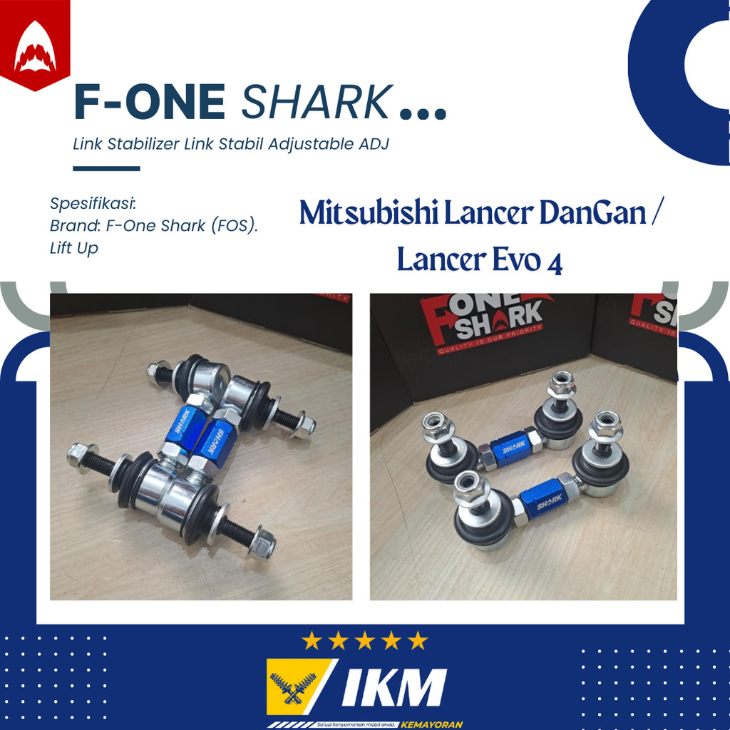 F-One Shark  Front Sway Bar Link Stabilizer Link Stabil Adjustable ADJ Mitsubishi Lancer DanGan / La