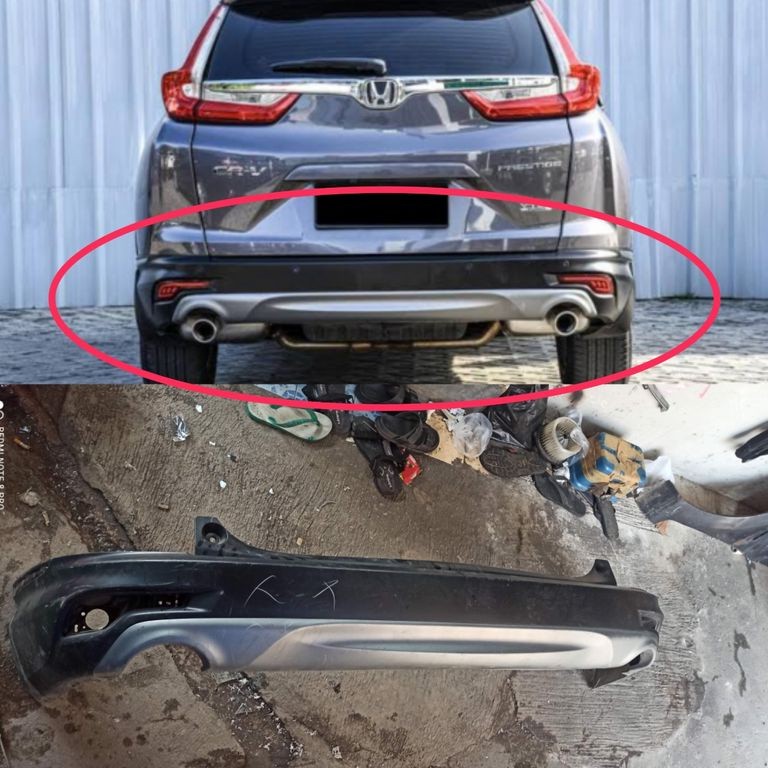Diffuser user moulding bumper belakang crv turbo prestige 2018 2019