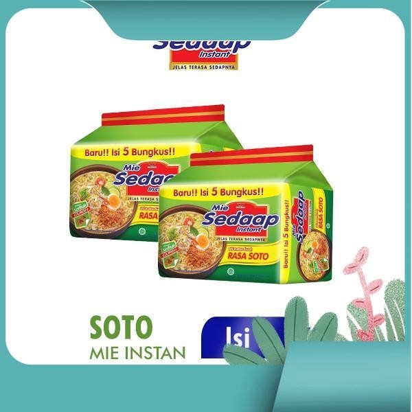 

Sedaap Mie Instan Soto Isi 5 Bag 76g x2