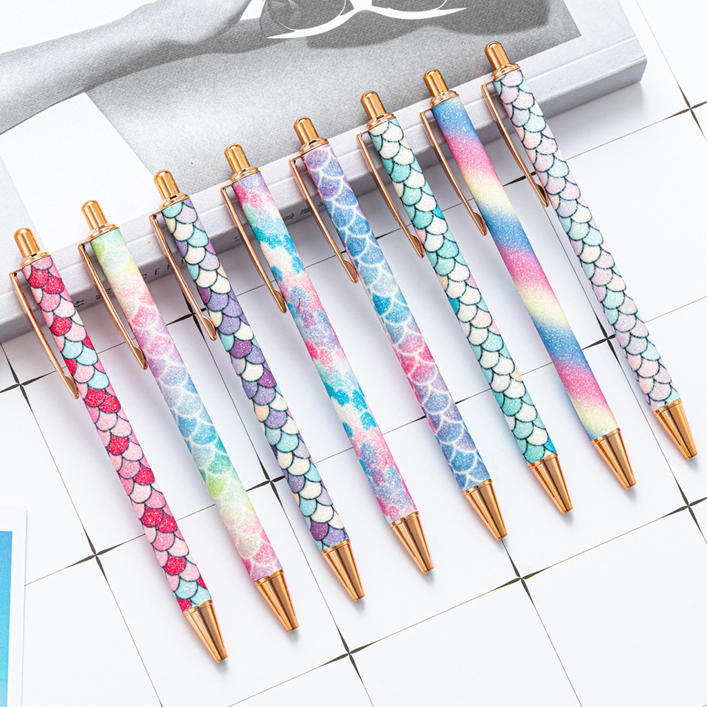 

1-4 pcs Ballpoint Pen Fish Patterns Luxury Cute Wedding Metal Stationery School Office Supplies Pens