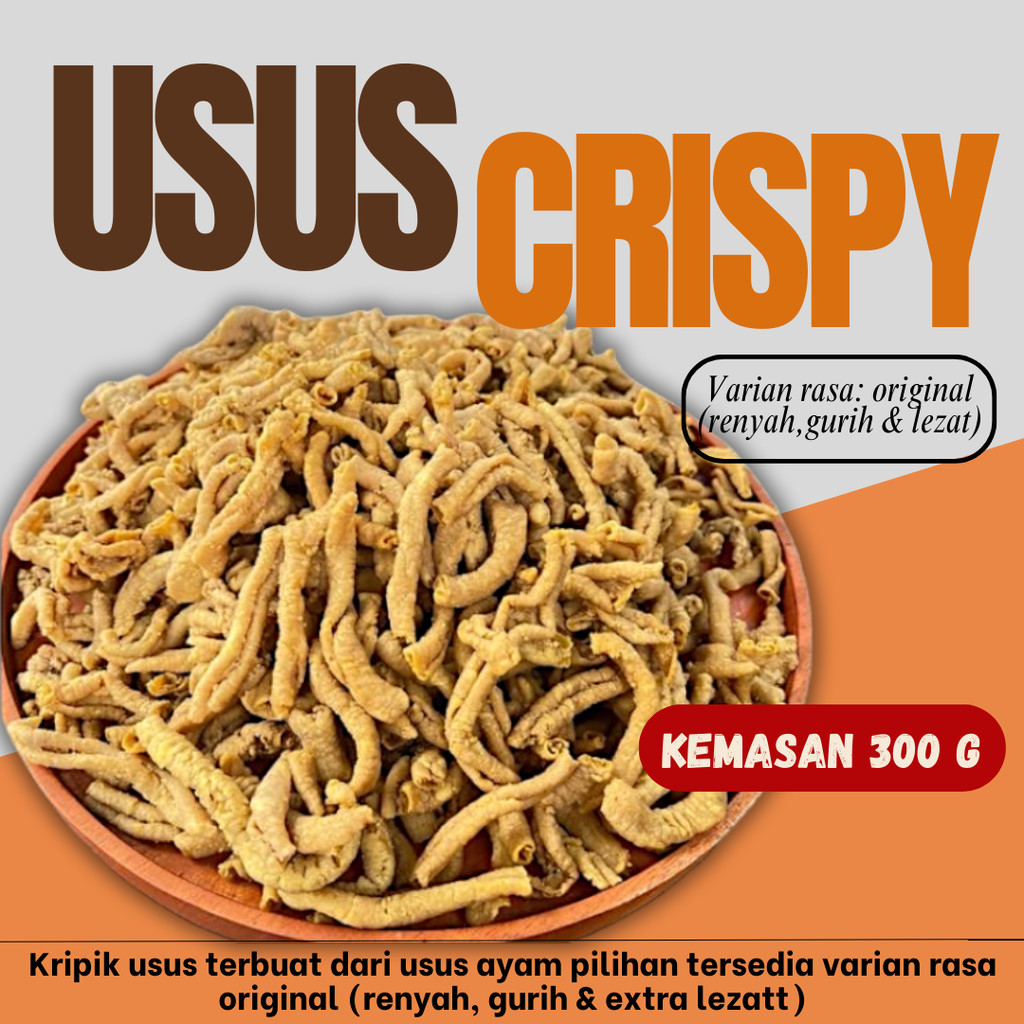

KERIPIK USUS AYAM CRISPY PREMIUM 300 Gram