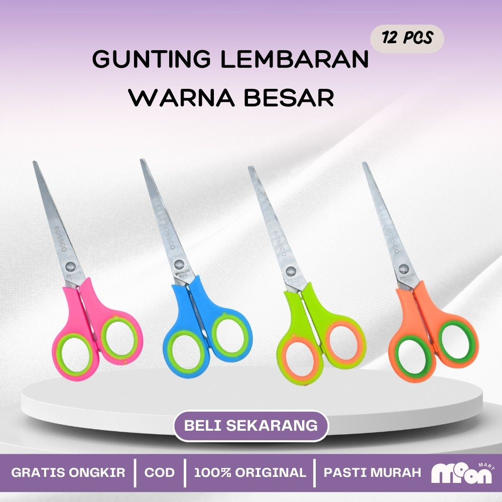 

1 Lembar(12 Pcs) Gunting Scissors Lembaran warna
